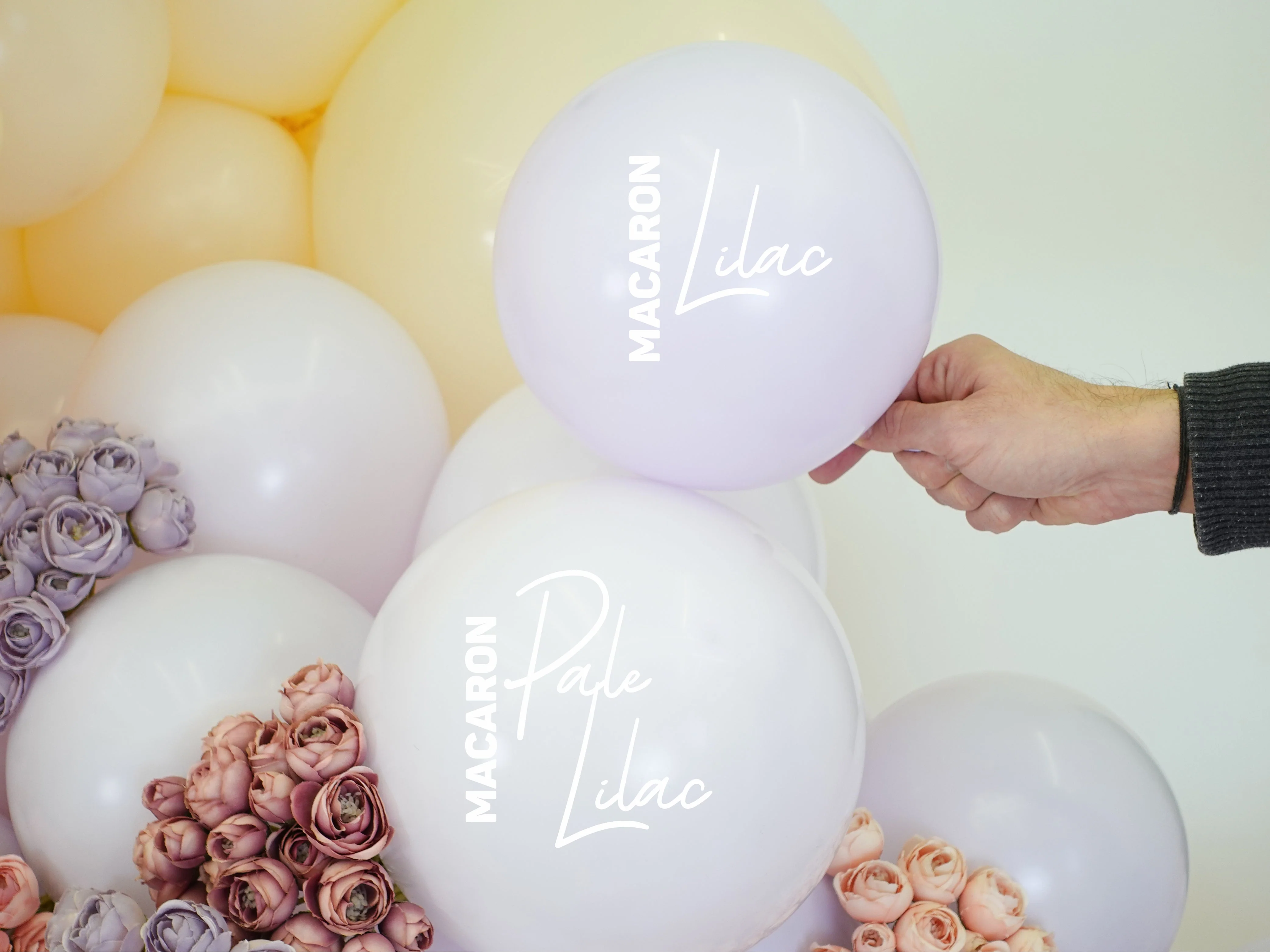 36" Kalisan Latex Balloons Standard Macaron Pale Lilac (2 Per Bag) - Image 3