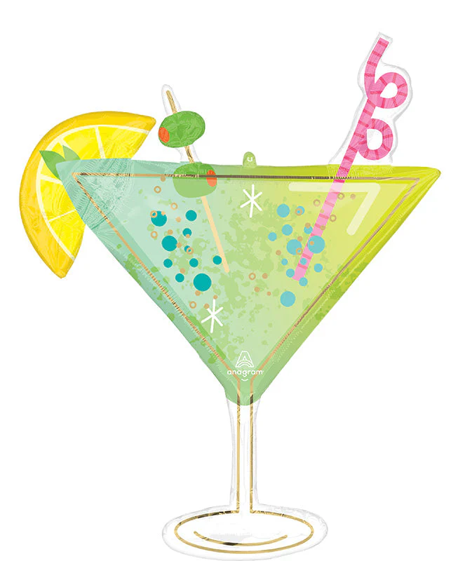 36" SuperShape Cocktail Surprise Foil Balloon - Image 3