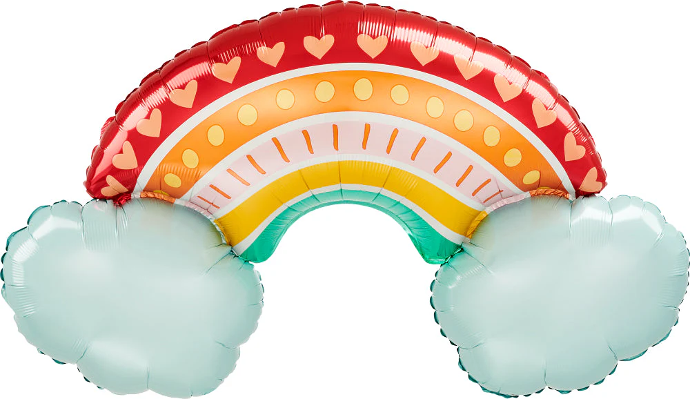 37" SuperShape Retro Rainbow Foil Balloon