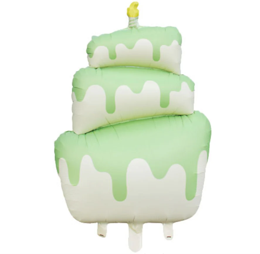 37" Matte Cake Foil Balloons Green