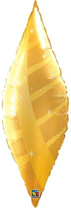 38" Gold Taper Swirl Qualatex Balloon