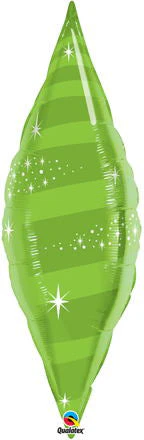 38" Lime Green Taper Swirl Qualatex Balloon