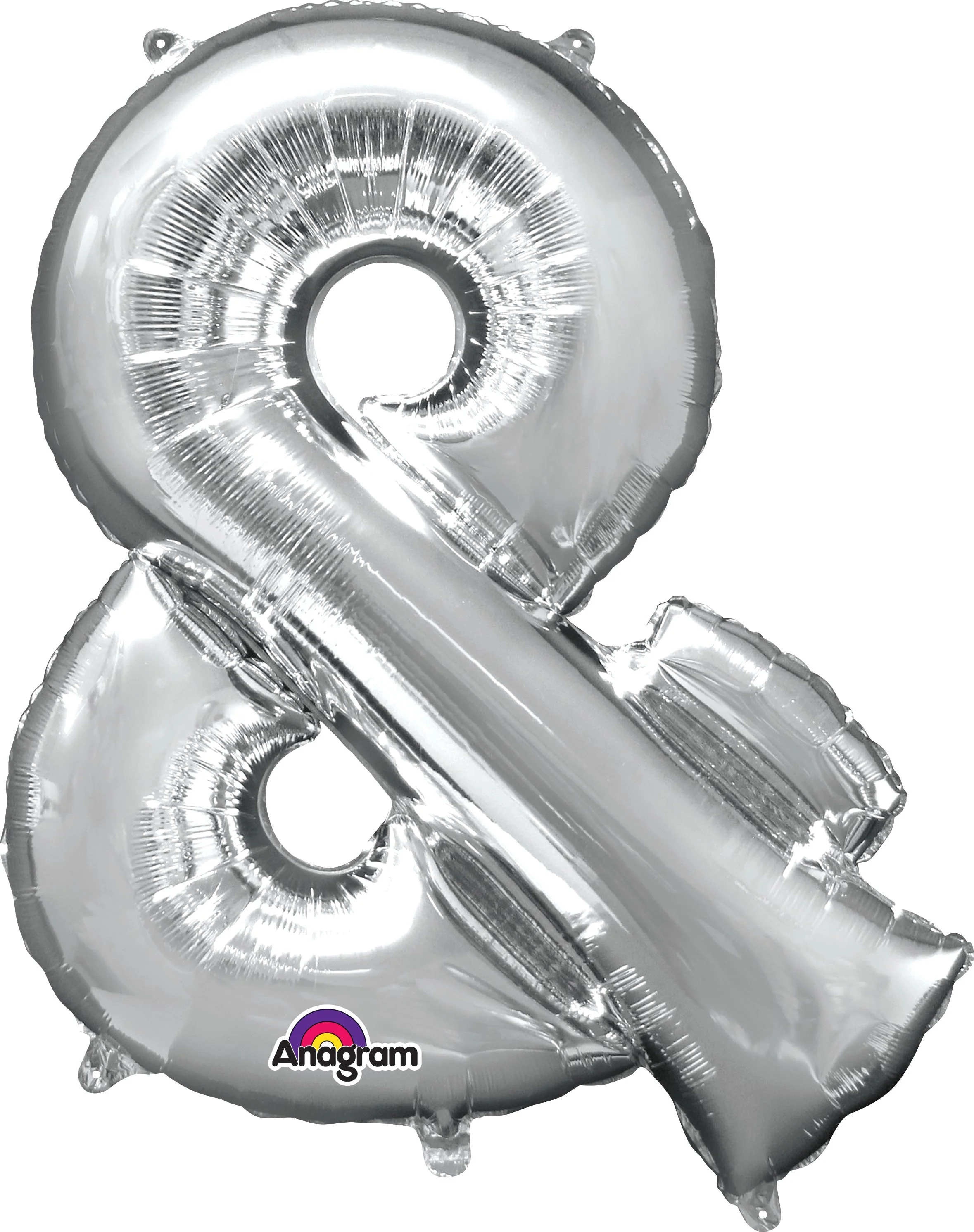 38" Jumbo Symbol " & " Silver Balloon Packaged