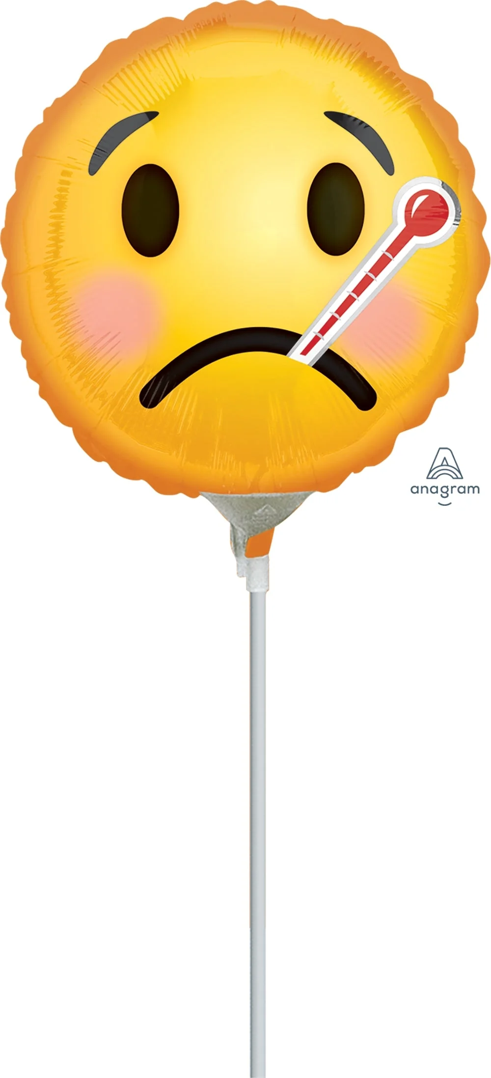 4" Airfill Only (Sticks Sold Separately) Get Well Emoticon Balloon
