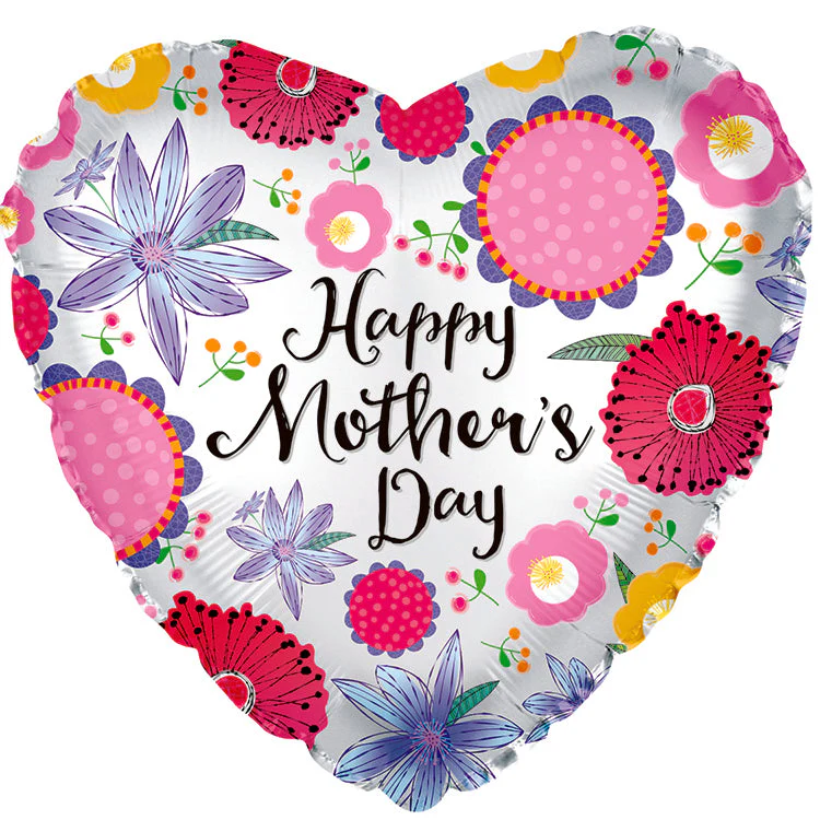 4" Airfill Only (Sticks Sold Separately) Happy Mother's Day Playful Daisies Balloon