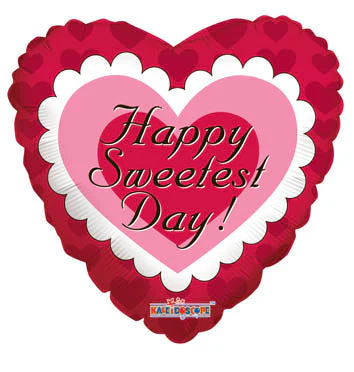 4" Airfill Only (Sticks Sold Separately) Sweetest Day Pink Heart Balloon