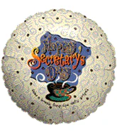 4" Happy Secretary Day Coffee Balloon - Image 2