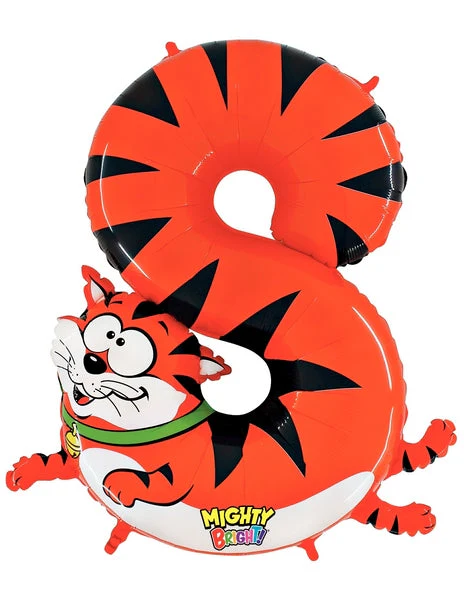 40" Number 8 "Cat" Jumbo Balloon (Packaged)