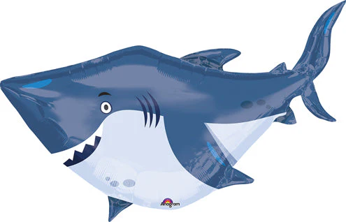 40" Jumbo Ocean Buddies Shark Balloon Packaged