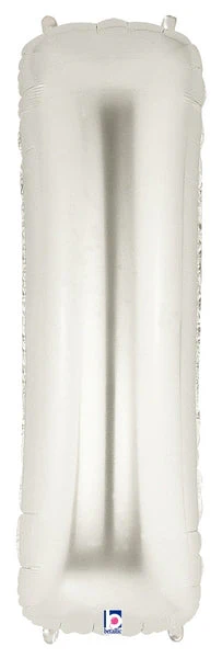 40" (34" Inflated) Megaloon Large Letter Balloon I Silver