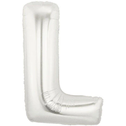 40" (34" Inflated) Megaloon Large Letter Balloon L Silver