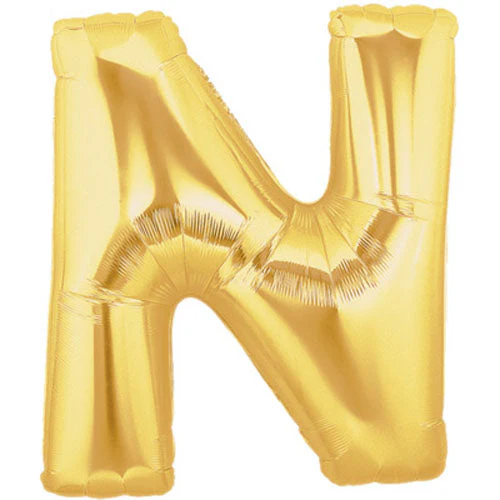 40" (34" Inflated) Megaloon Large Letter Balloon N Gold