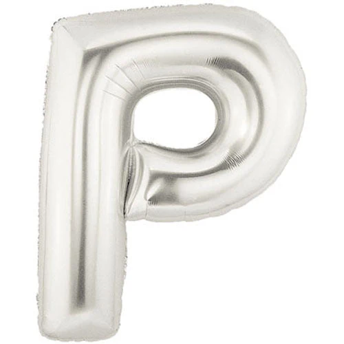 40" (34" Inflated) Megaloon Large Letter Balloon P Silver