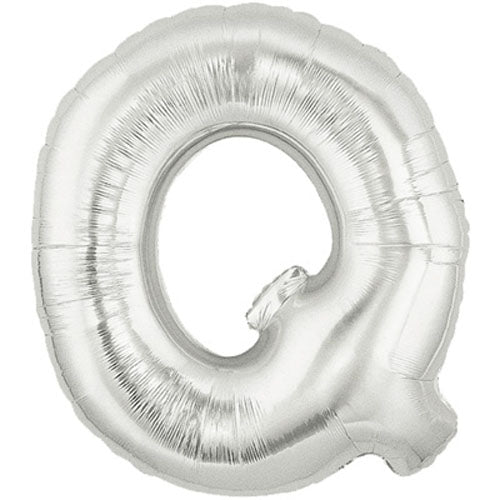 40" (34" Inflated) Megaloon Large Letter Balloon Q Silver