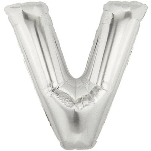 40" (34" Inflated) Megaloon Large Letter Balloon V Silver