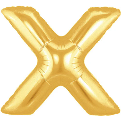 40" (34" Inflated) Megaloon Large Letter Balloon X Gold