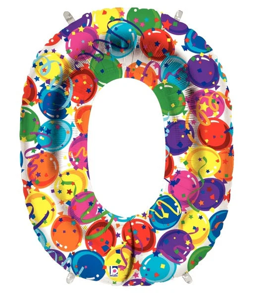 40" (34" Inflated) Party Megaloon Balloon Number 0