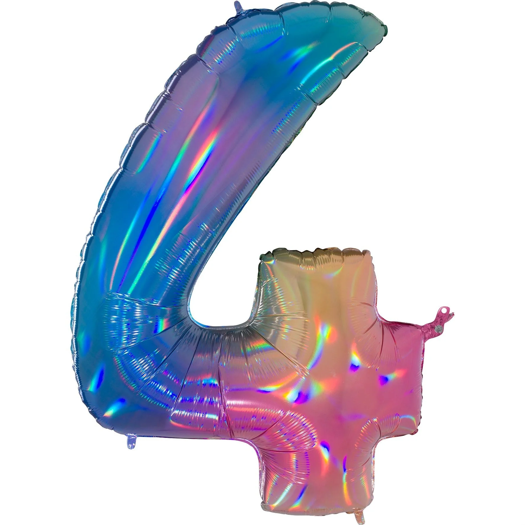 40" (34" Inflated) Number "4" Rainbow Balloons