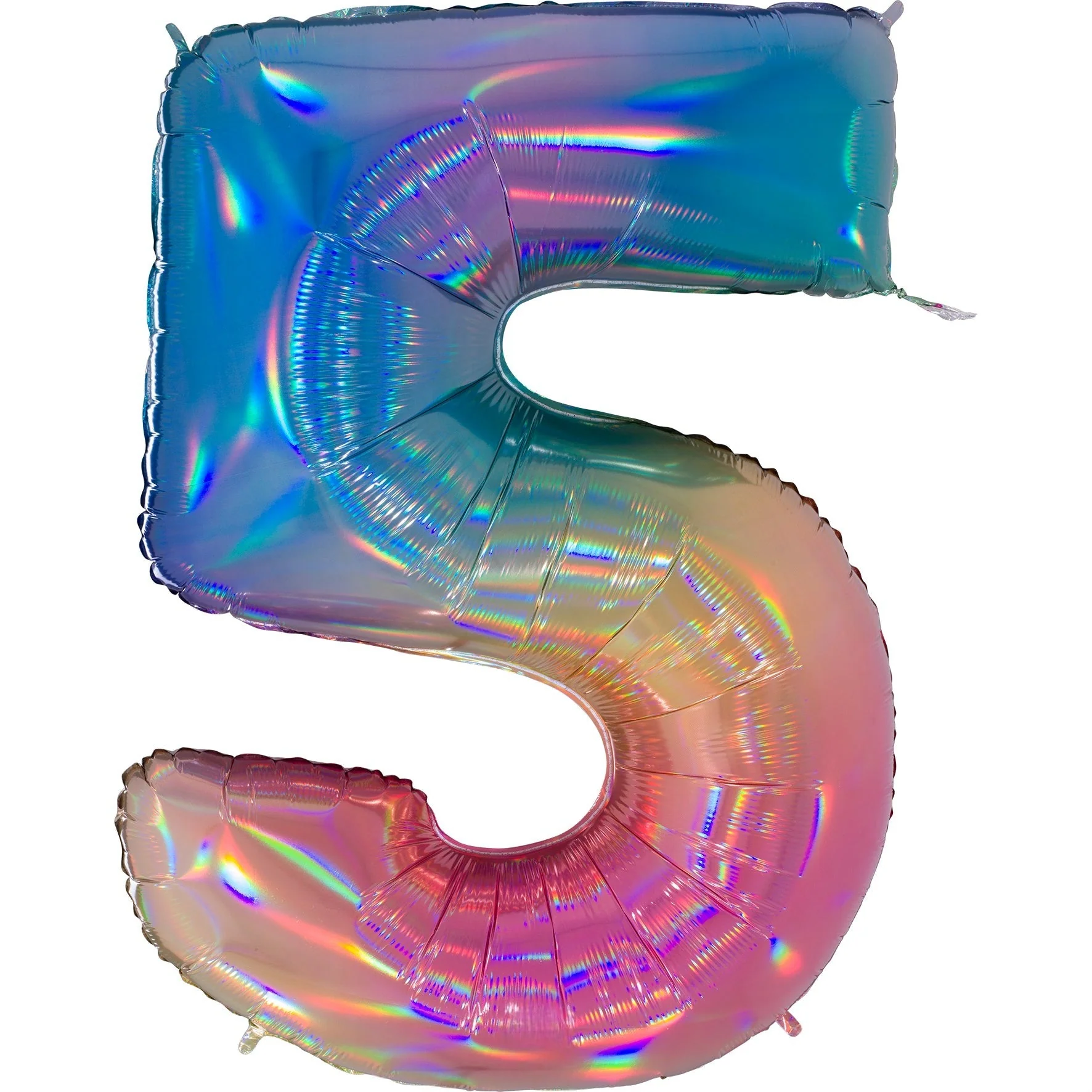 40" (34" Inflated) Number "5" Rainbow Balloons