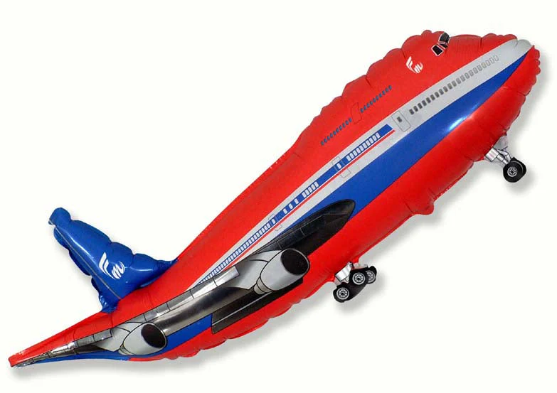 40" Red Airplane Shape Foil Balloon