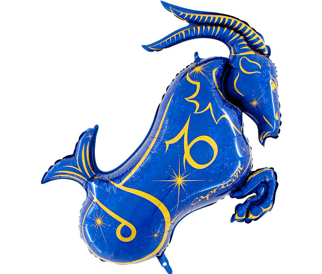 40" (34" Inflated) Zodiac Sign Capricorn Blue Foil Balloon