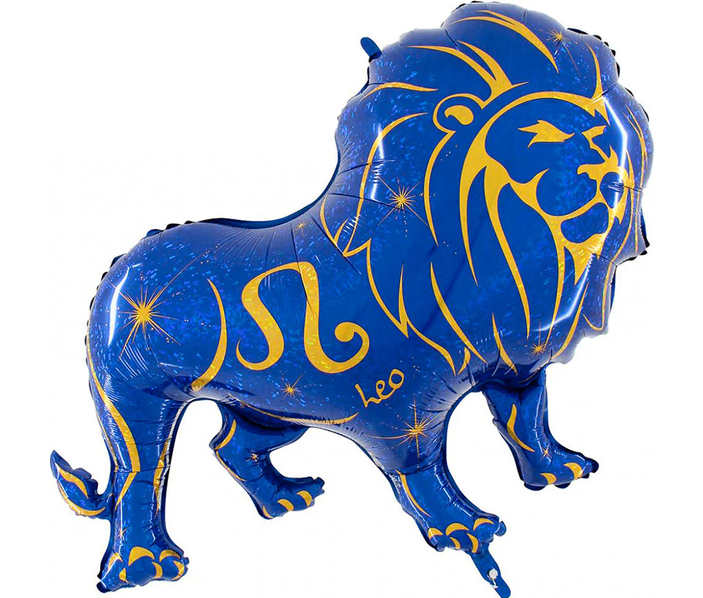 40" (34" Inflated) Zodiac Sign Leo Blue Foil Balloon