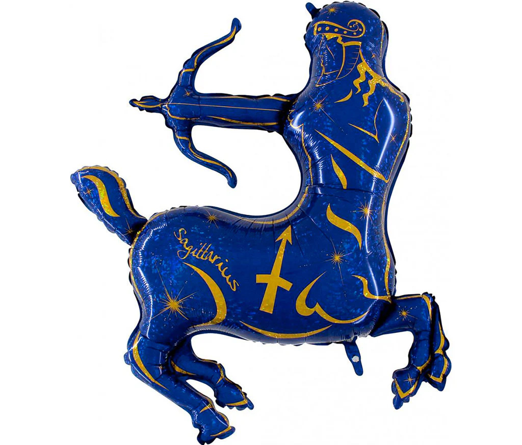40" (34" Inflated) Zodiac Sign Sagittarius Blue Foil Balloon