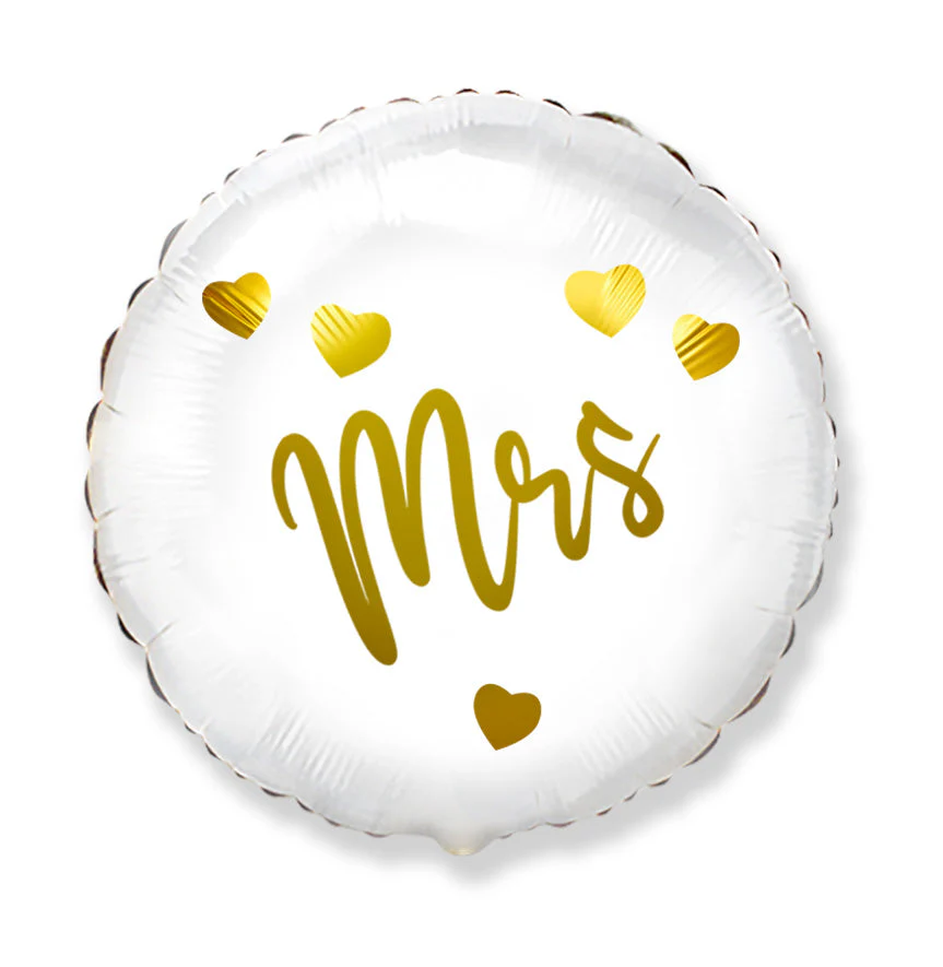 18" Round Mrs Foil Balloon