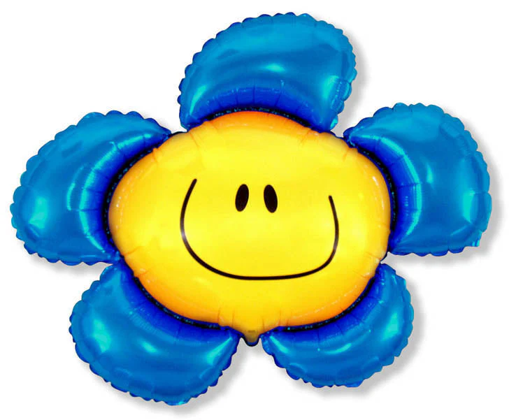 41" Blue Flower Foil Balloon