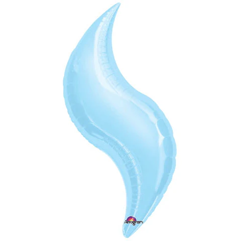 42" SuperShape Pastel Blue Curve Balloon