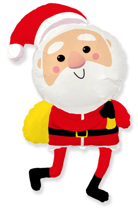 44" Christmas Happy Santa Foil Balloon