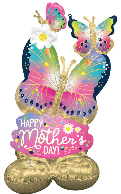 44" Mother's Day Vibrant Flutters Consumer Inflatables AirLoonz Large Foil Balloon