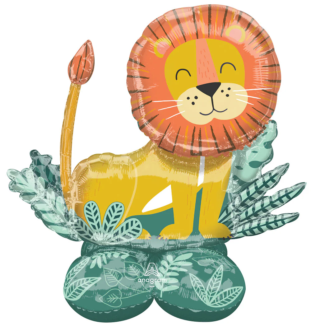 45" Airloonz Consumer Inflatable Get Wild Lion Foil Balloon