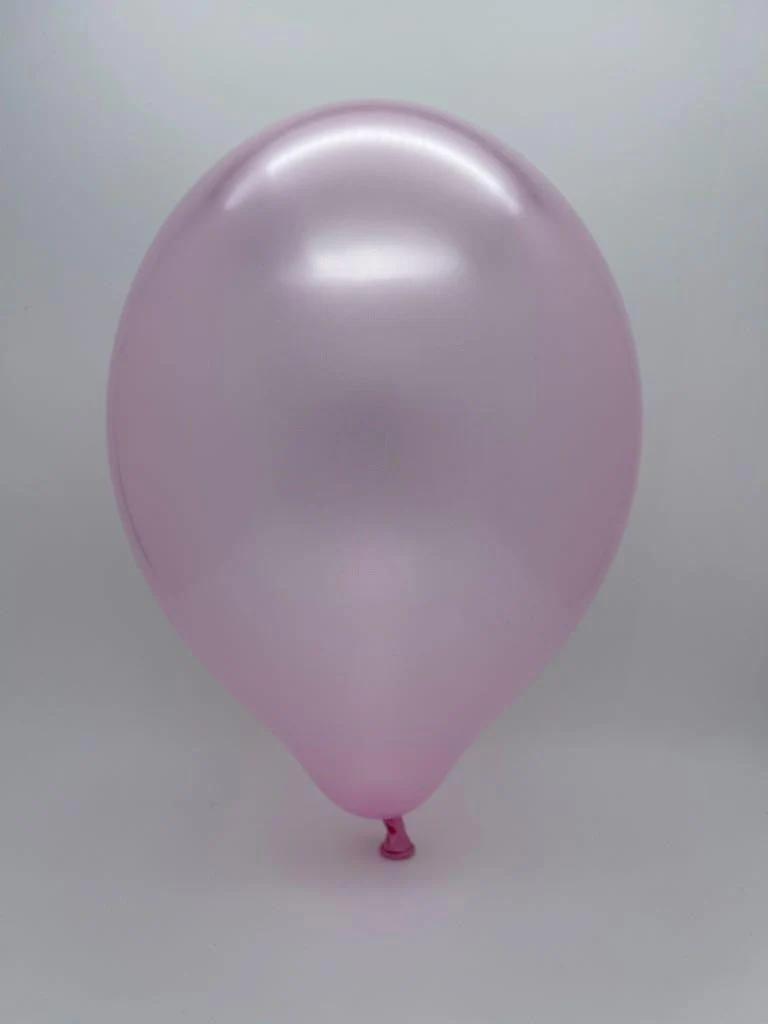 5" Cattex Premium Metal Soft Pink Latex Balloons (100 Per Bag) - Image 2