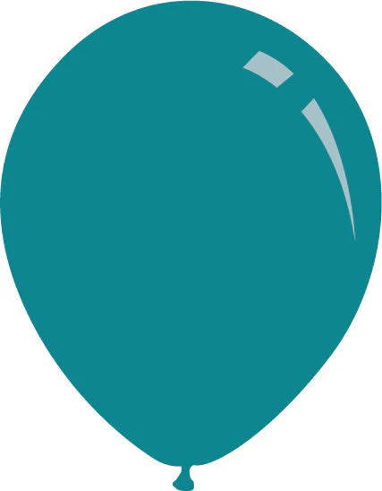 5" Deco Turquoise Decomex Latex Balloons (100 Per Bag)