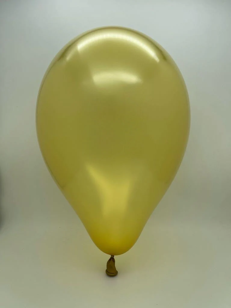 5" Gemar Latex Balloons (Bag of 100) Metallic Dorato - Image 2