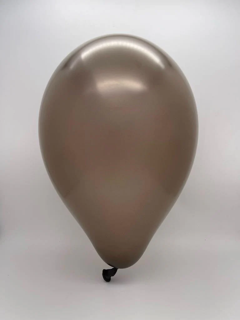 5" Gemar Latex Balloons (Bag of 100) Metallic Brown - Image 2