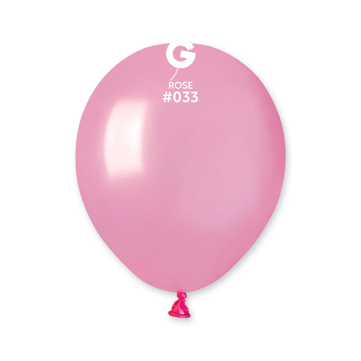 5" Gemar Latex Balloons (Bag of 100) Metallic Rose