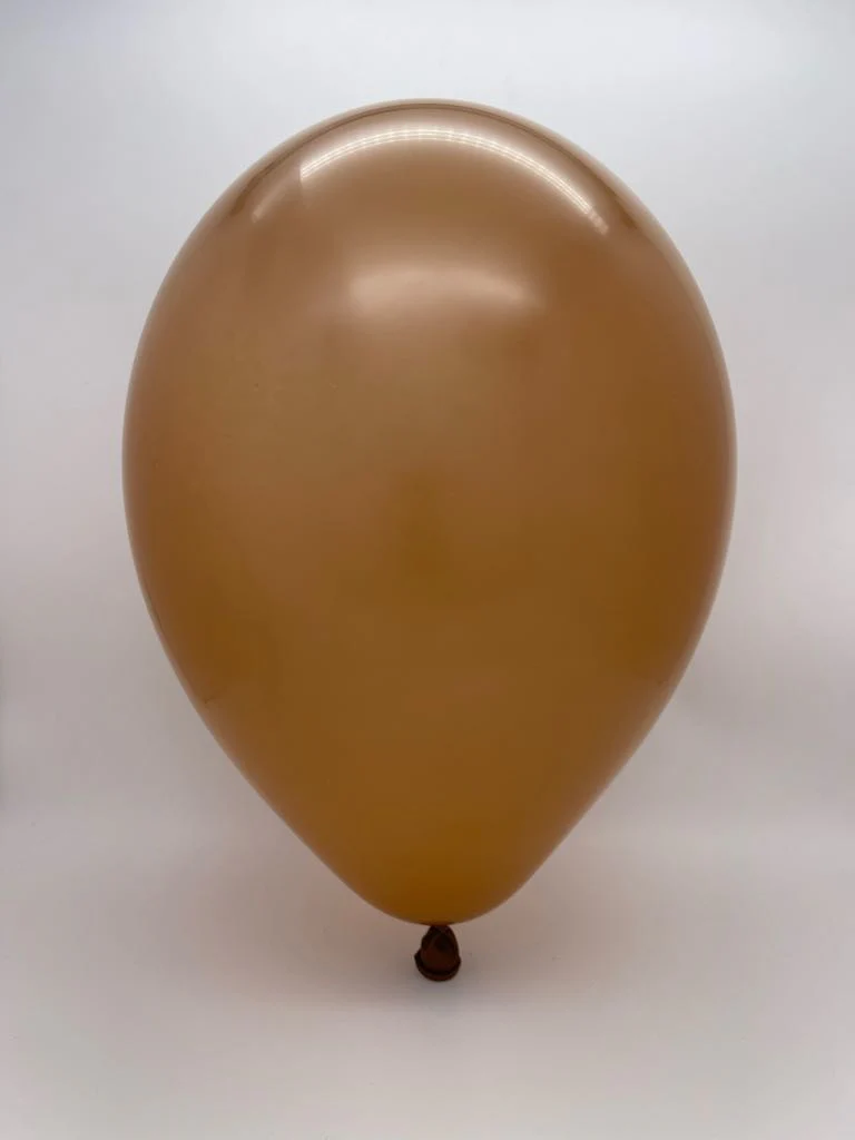 5" Gemar Latex Balloons (Bag of 100) Standard Mocha - Image 2