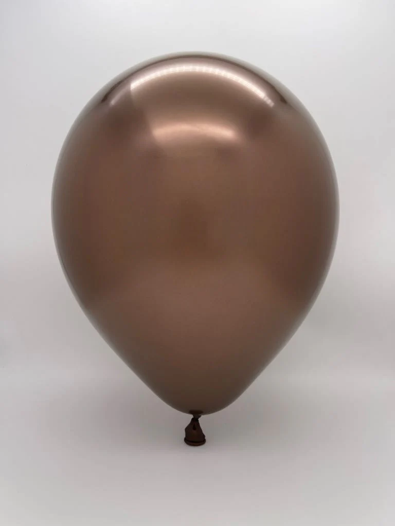 5" Kalisan Latex Balloons Mirror Chocolate Brown 50 Per Bag) - Image 2