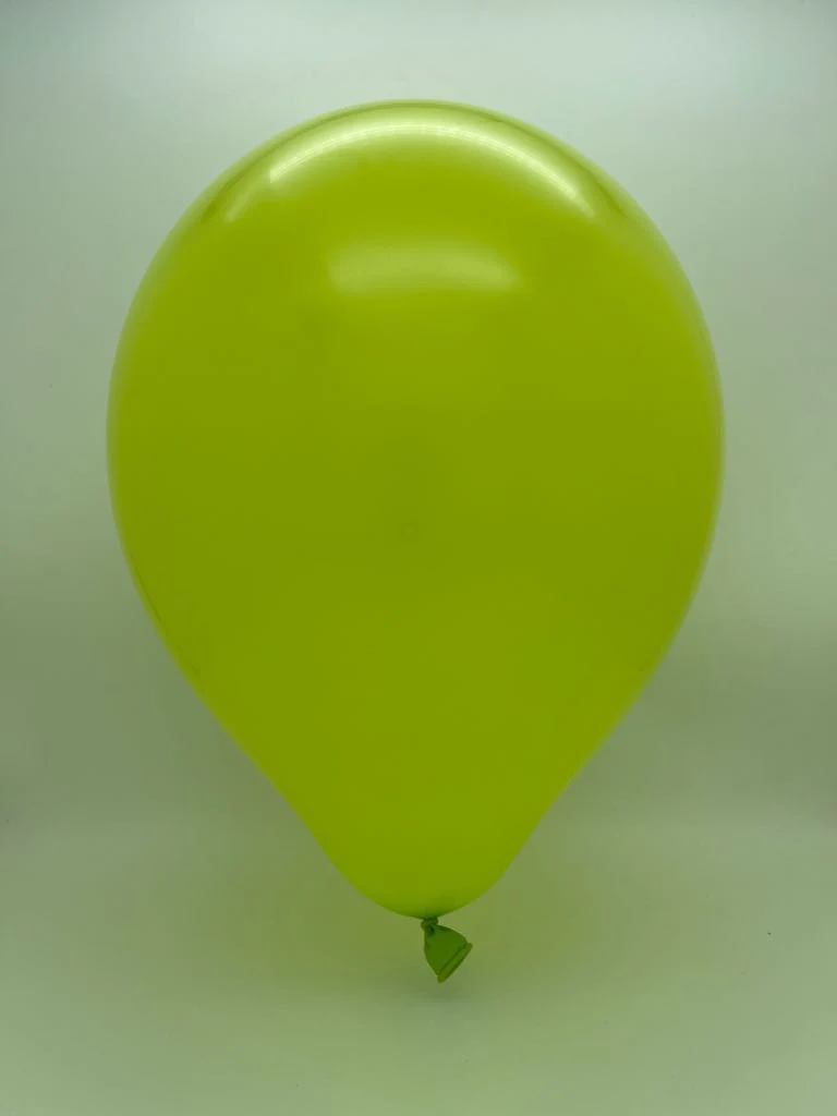 5" Kalisan Latex Balloons Standard Lime Green (50 Per Bag) - Image 2