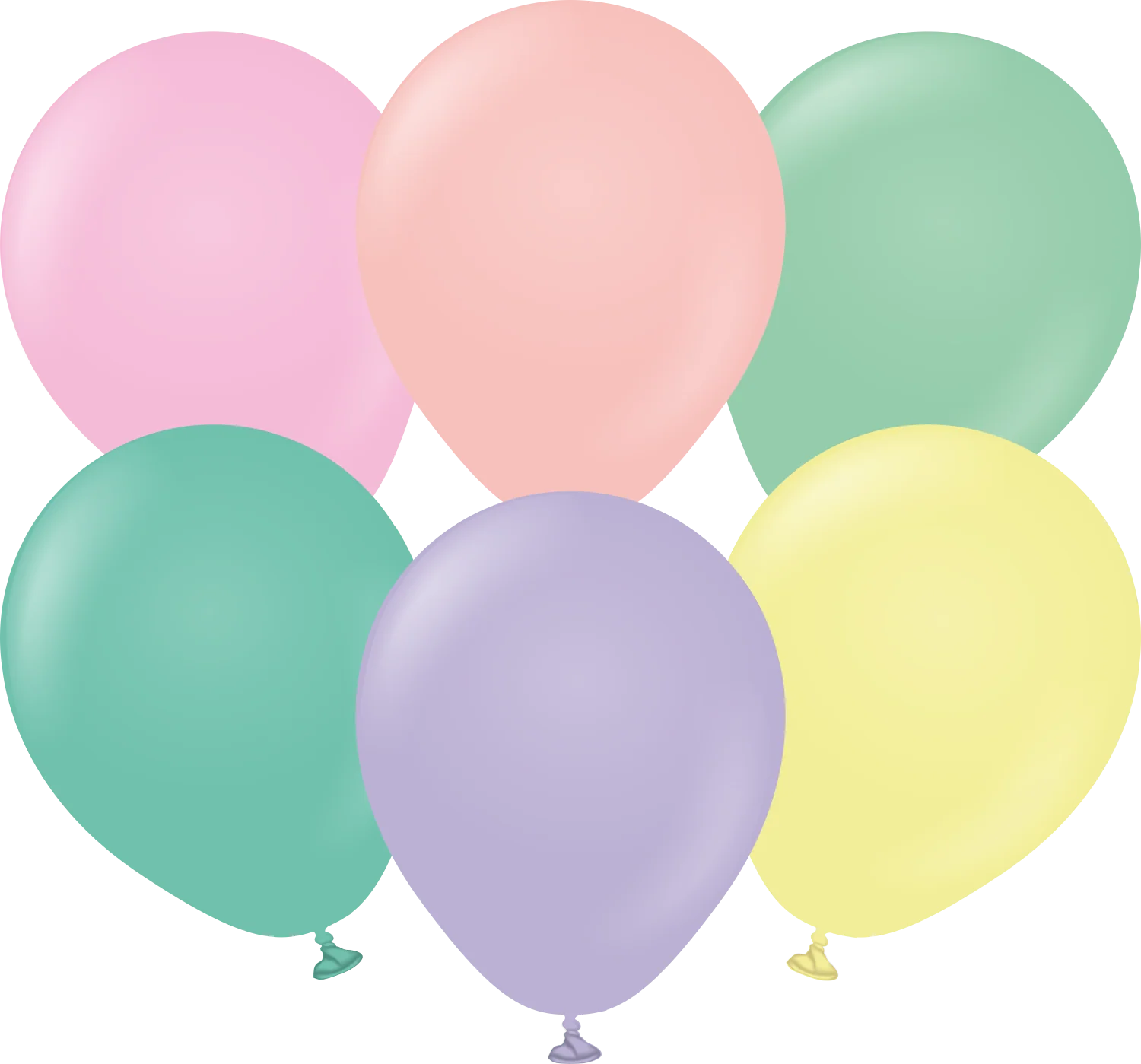 5" Kalisan Latex Balloons Standard Pastel Assortment (50 Per Bag)