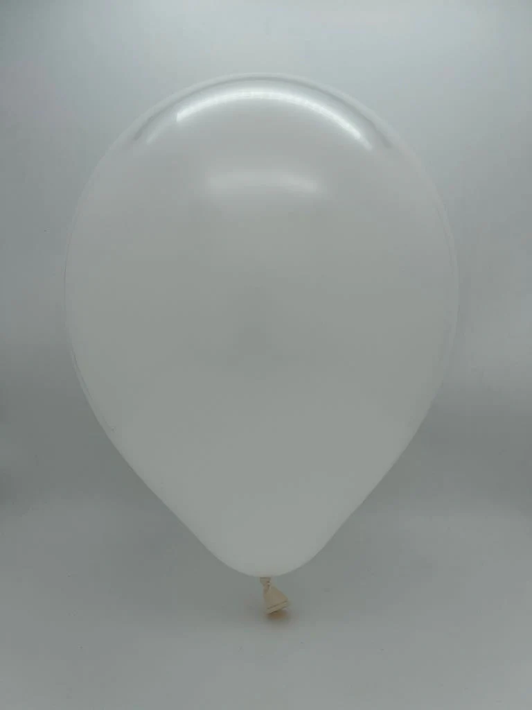 5" Kalisan Latex Balloons Standard White (50 Per Bag) - Image 2