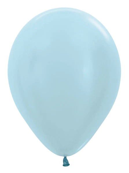 5" Latex Balloons (100 Per Bag) Metallic/Pearl Blue Sempertex/Betallatex