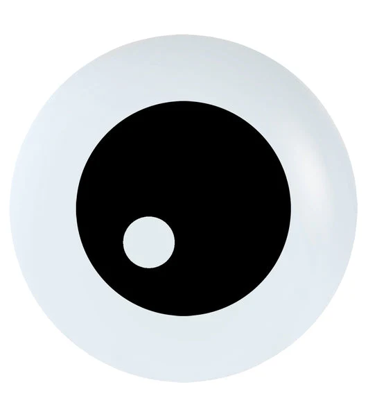 5" Latex Balloons - Top Print (100 Per Bag) (Fashion White) Eyeball Betallatex Sempertex/Betallatex