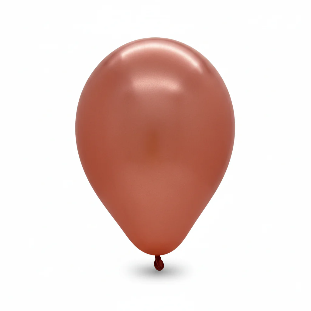 5" Metallic Copper Decomex Latex Balloons (100 Per Bag) - Image 3