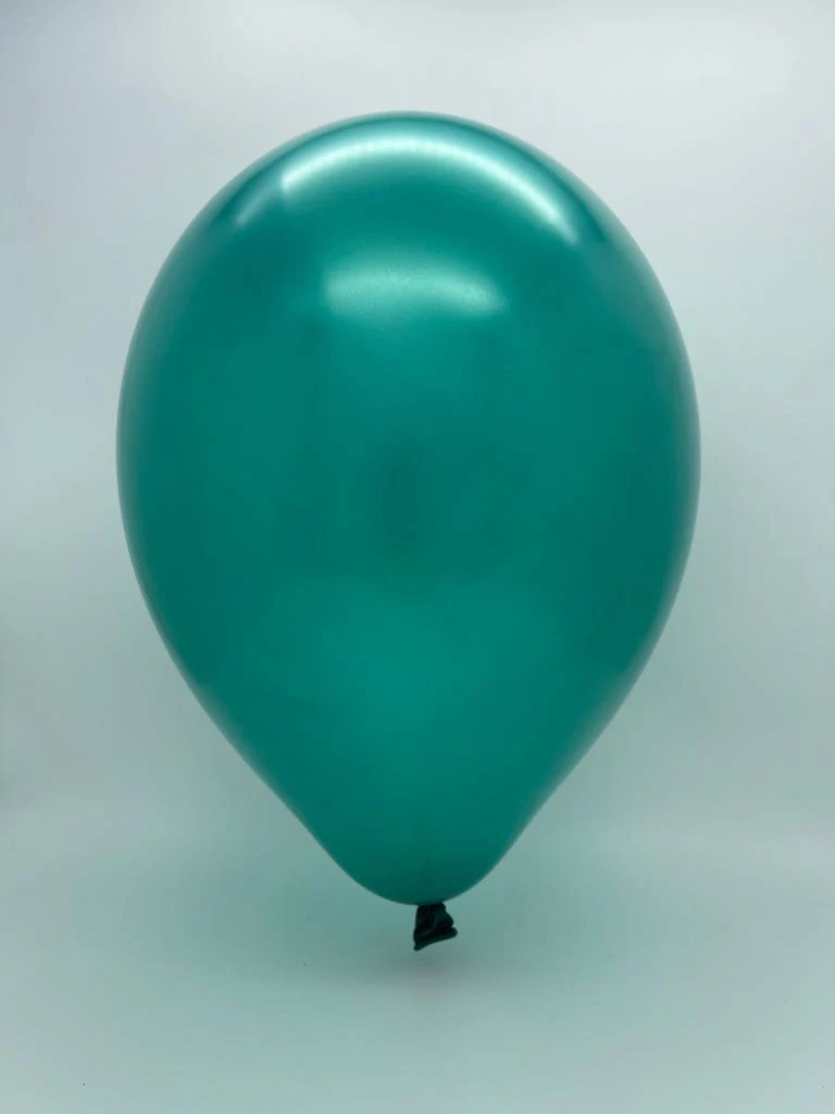 5" Metallic Emerald Green Decomex Latex Balloons (100 Per Bag) - Image 2
