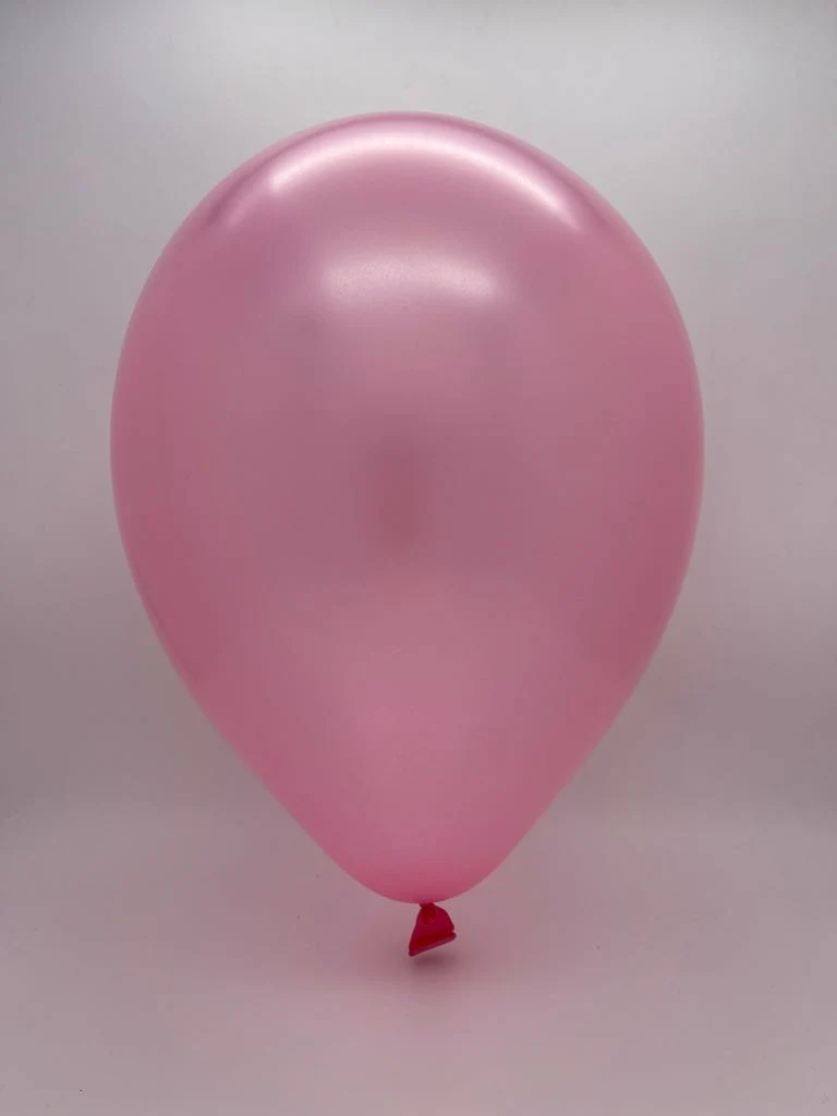 5" Metallic Light Pink Decomex Latex Balloons (100 Per Bag) - Image 2