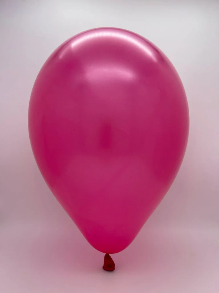 5" Metallic Magenta Decomex Latex Balloons (100 Per Bag) - Image 2