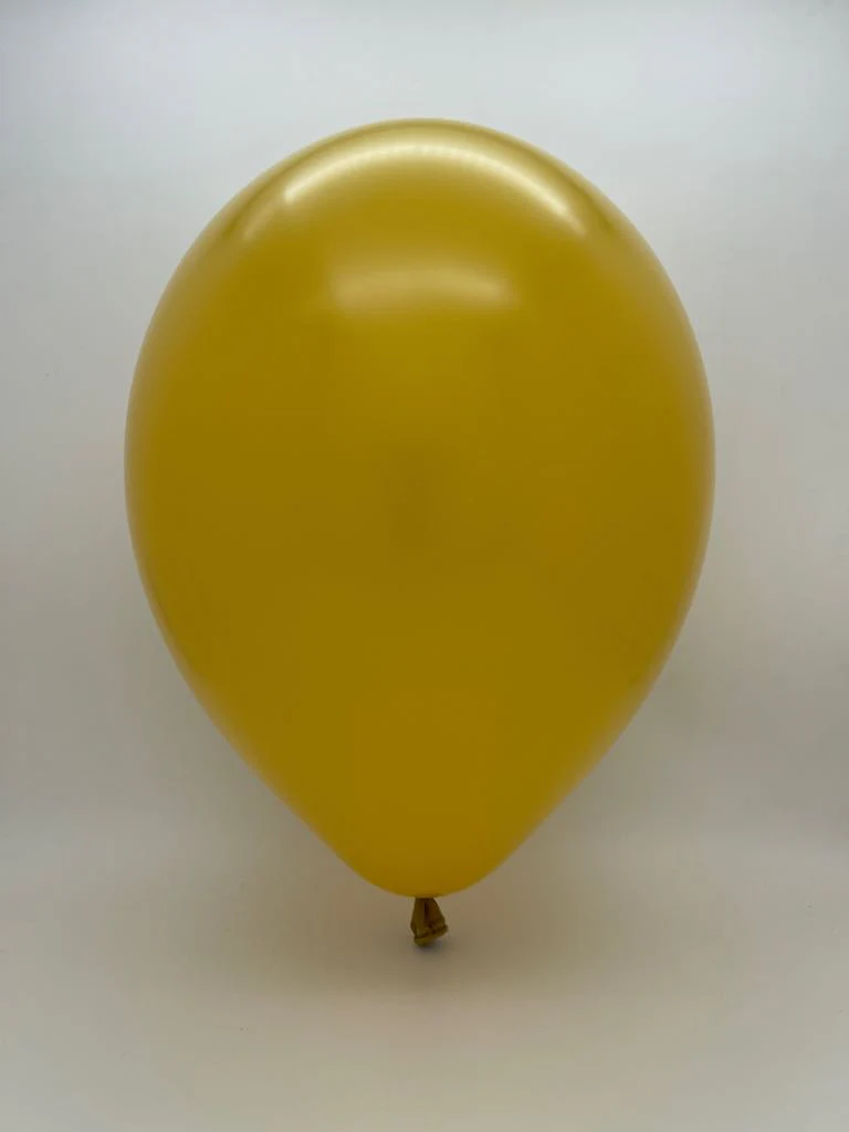 5" Mustard Tuftex Latex Balloons Designer Balloons (50 Per Bag) - Image 2